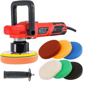 img 4 attached to 🚗 TCP Global Model EP-502-6" Variable Speed Random Orbit Dual-Action Polisher with 6 Pad Professional Buffing and Polishing Kit - Transform Your Car's Paint with Pro-Level Buffing, Polishing, and Detailing