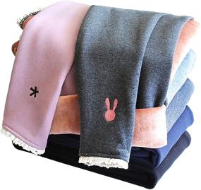 img 3 attached to Warm and Cozy: Govc Winter Fleece Leggings Bring Velvet Luxury to Girls' Clothing