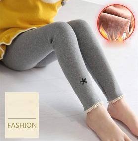 img 1 attached to Warm and Cozy: Govc Winter Fleece Leggings Bring Velvet Luxury to Girls' Clothing