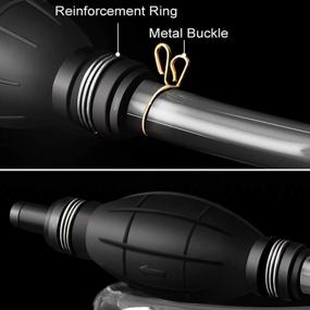 img 1 attached to 🚛 Wadoy Eco-Friendly Gas/Oil/Water/Fuel Transfer Siphon Pump, Gasoline Siphon Hose, Fuel Transfer Pump with 2 Eco-Friendly Hoses (15mm)