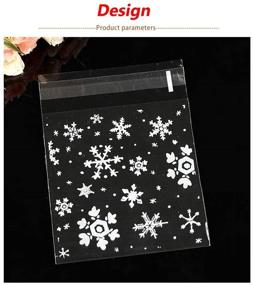 img 2 attached to 🎁 CupaPlay 200 PCS Resealable Cellophane Christmas Snowflake Self Adhesive Cookie Gift Bags - Perfect Party Favor Treat Bags for Candy & Cookies (2 Sizes)