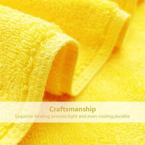 img 1 attached to 🛀 2-Pack Cotton Hand Towels: Thick, Soft, and Durable Bathroom Towels for Daily Use, Super Absorbent Face Towels in 13.7x29.5 Inch (Yellow)