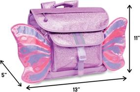 img 1 attached to 🦋 Bixbee Purple Sparkly Butterflyer Bag (Medium)