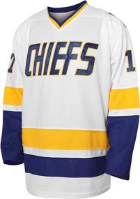 img 3 attached to 🏒 Hanson Brothers Charlestown Chiefs Slap Shot Movie Hockey Jersey Blue White Sizes S-3XL