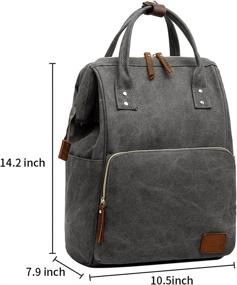 img 3 attached to 🎒 Berchirly Canvas Backpack: Stylish and Practical Rucksack Bookbag