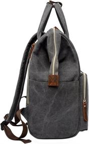 img 1 attached to 🎒 Berchirly Canvas Backpack: Stylish and Practical Rucksack Bookbag