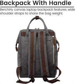 img 2 attached to 🎒 Berchirly Canvas Backpack: Stylish and Practical Rucksack Bookbag