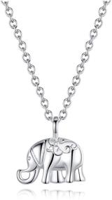 img 4 attached to Stylish White Gold Elephant Anchor Butterfly Necklace for Women and Teens – Comes with a Message Card for Good Luck