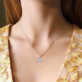 img 1 attached to Stylish White Gold Elephant Anchor Butterfly Necklace for Women and Teens – Comes with a Message Card for Good Luck