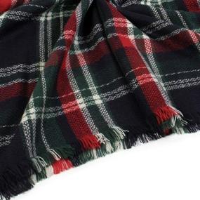 img 1 attached to 🧣 Stay Cozy with Scarfands Tartan Winter Infinity Plaid Grey Men's Scarf Collection