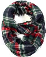 🧣 stay cozy with scarfands tartan winter infinity plaid grey men's scarf collection logo