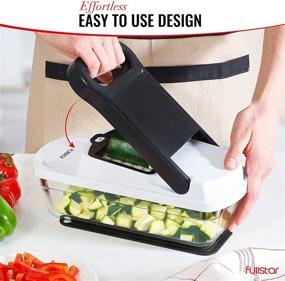 img 1 attached to 🔪 Fullstar Food Chopper - Vegetable Chopper Dicer, Tomato & Onion Chopper, Cutter - Food Dicer Chopper with Glass Storage Container - Kitchen Tools Onion Dicer with 3 Blades