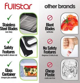 img 3 attached to 🔪 Fullstar Food Chopper - Vegetable Chopper Dicer, Tomato & Onion Chopper, Cutter - Food Dicer Chopper with Glass Storage Container - Kitchen Tools Onion Dicer with 3 Blades