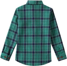 img 3 attached to Stylish and Cozy: SSLR Big Boys Flannel Jacket 👕 for Boys – Regular Fit Button Down Fleece Plaid Shirts