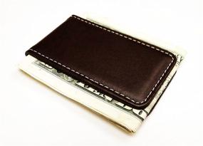 img 3 attached to Premium Fine Leather Magnetic Money Clip: The Perfect Men's Accessory for Wallets, Card Cases & Money Organizers