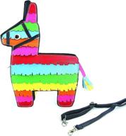 🎉 colorful piñata-inspired crossbody bag: durable vinyl material logo