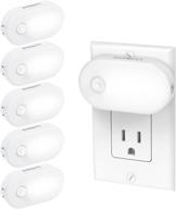 lyrydz indoor night lights plug-in, motion sensor led nightlight with dimmable brightness, 6 pack, ideal for bedroom, kitchen, stairs, hallway - cold white логотип