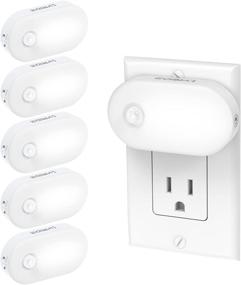 img 4 attached to LYRYDZ Indoor Night Lights Plug-in, Motion Sensor LED Nightlight with Dimmable Brightness, 6 Pack, Ideal for Bedroom, Kitchen, Stairs, Hallway - Cold White