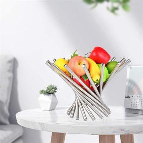 img 2 attached to 🥦 Countertop Stainless Steel Rotating Vegetable Organizer