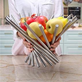 img 1 attached to 🥦 Countertop Stainless Steel Rotating Vegetable Organizer