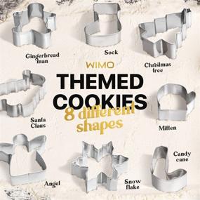 img 3 attached to 🎄 Christmas Cookie Cutter Set - 8 Piece Variety Pack - Festive Holiday Dough and Biscuit Molds