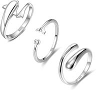 👣 set of 3 hypoallergenic adjustable open toe rings for women | 925 sterling silver foot jewelry, ideal for cute beach and summer looks logo