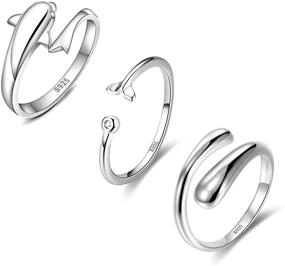 img 4 attached to 👣 Set of 3 Hypoallergenic Adjustable Open Toe Rings for Women | 925 Sterling Silver Foot Jewelry, Ideal for Cute Beach and Summer Looks