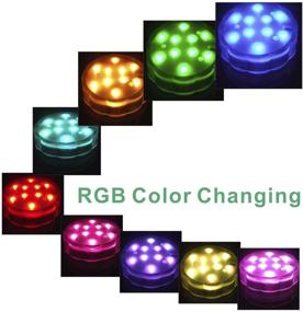 img 1 attached to 🌈 4-Pack of Tripop Waterproof RGB Color Changing LED Vase Lights - Battery Operated Floral Lamps with Remote Control