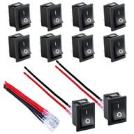 daiertek kcd1-101 mini rocker switch t85 2 pin spst small on off appliance rocker toggle switch 12v 20a 120v 10a pre-wired black -10pack: compact & reliable switch for various applications логотип