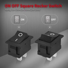 img 3 attached to DaierTek KCD1-101 Mini Rocker Switch T85 2 Pin SPST Small ON Off Appliance Rocker Toggle Switch 12V 20A 120V 10A Pre-Wired Black -10Pack: Compact & Reliable Switch for Various Applications