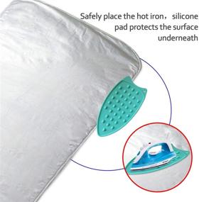img 2 attached to 🔥 YQMAJIM Ironing Mat - Thickened (32x55 inch) Double-Sided Heat Resistant Pad for Table Top, Countertop, Etc. - Extra Extra Large Ironing Blanket and Pad