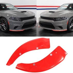 img 1 attached to Front Bumper Lip Splitter Protector Replacement For 2015-2021 Dodge Charger Scat Pack/SRT Models