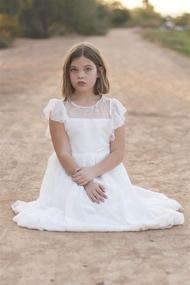 img 2 attached to 👗 ABAO SISTER A-line Flower Girl Dress with Flutter Sleeves