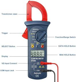 img 2 attached to 🔧 Advanced AstroAI Digital Clamp Meter 2000 Counts: Multimeter Amp Meter with Auto Ranging for Voltage, AC Current, Resistance, Continuity & Diode Testing