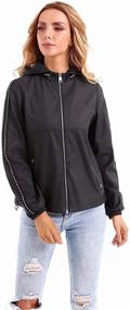 img 3 attached to DIASHINY Womens Hooded Jacket Windbreaker Women's Clothing and Coats, Jackets & Vests