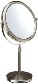 img 1 attached to 💄 Jerdon JP4045N 9-Inch Vanity Mirror: 5x Magnification, Stylish Nickel Finish