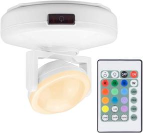 img 4 attached to 🔦 LUXSWAY Wireless Led Accent Lights: 12 Colors Battery Powered Spotlight for Artwork - Dimmable Indoor Up/Down Light with 330° Rotatable Spotlights Head. Stick-on Lights for Dartboard, Paintings & Pictures.