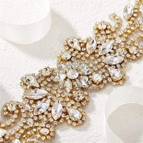 img 1 attached to SWEETV Rhinestone Wedding Bridal Dresses Women's Accessories