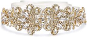 img 4 attached to SWEETV Rhinestone Wedding Bridal Dresses Women's Accessories