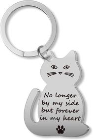 img 4 attached to 🐾 Eigso Cat Memorial Keychain - Forever in My Heart, Sympathy Gift for Cat Loss and Remembrance