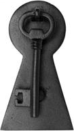 🔑 black cast iron key door knocker - 6" h x 3 1/2" w - renovator's supply логотип