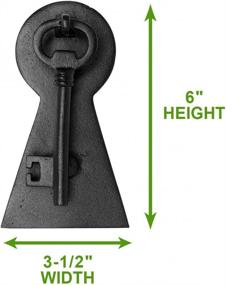 img 2 attached to 🔑 Black Cast Iron Key Door Knocker - 6" H X 3 1/2" W - Renovator's Supply