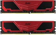 💪 enhance your pc performance with teamgroup elite plus ddr4 16gb kit: 2666mhz, red & black design, u-dimm 288 pin logo