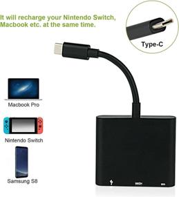 img 1 attached to 🎮 Oussirro HDMI USB C Hub Adapter for Nintendo Switch, 1080P Type C to HDMI Converter Dock Cable for Switch