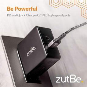 img 3 attached to 🔌 zutBe USB-C PD и USB-A QC 3.0 48W Складной зарядное устройство для путешествий для iPhone 13 12 11 X iPad Pro Pixel Samsung Galaxy S10 S20 Tab Switch – Будьте благотворительными, мощными, безопасными, совместимыми и уверенными!