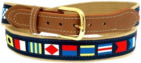 img 1 attached to 🌊 Men's Nautical Belt Flags with Khaki Pants - Stylish Accessories for Sea-inspired Fashion