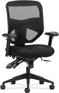 hon prominent mesh high-back task chair with seat glide, adjustable arms, asynchronous control - black логотип