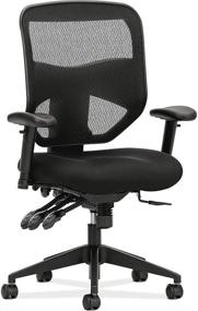 img 4 attached to HON Prominent Mesh High-Back Task Chair with Seat Glide, Adjustable Arms, Asynchronous Control - Black