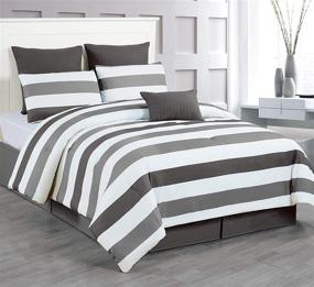 img 2 attached to Duck River Striped Comforter Charcoal Grey