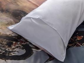 img 1 attached to 🏍️ Комплект постельных принадлежностей для детской комнаты в стиле мотокросса - ЖИВОПИСНЫЙ комплект мотокросса для мальчиков, мягкое и прочное одеяло с чехлом на подушку, размер односпального (без включенного одеяла)